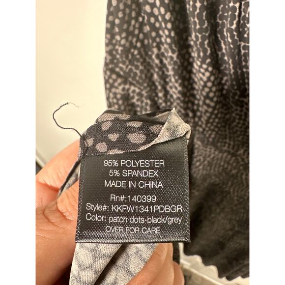 Norma Kamali Halter Dress Womens Size M Graphic Print Gray Stretch - Picture 9 of 10